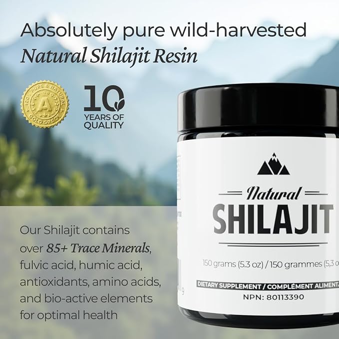 NATURAL SHILAJIT Bundle – 5.3 oz Resin + 30 Shilajit Honey Sticks with Raw Honey, Fulvic Acid & Trace Minerals for Energy & Immune Support