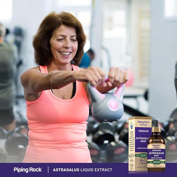 Piping Rock Astragalus Root Extract | 4 fl oz | Alcohol & Sugar Free Tincture | Certified Botanical | Vegetarian, Non-GMO, Gluten Free