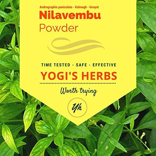 Nilavembu Powder - Andrographis Paniculata - 1 Lb Fresh & Pure 1 Pound (Pack of 1) Dark Green