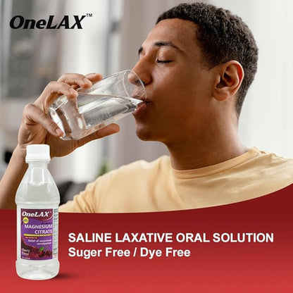 Magnesium Citrate, Cherry Flavour, 5PACK, 10fl.oz, Relief of Occasional Constipation, OneLAX by Akron pharma