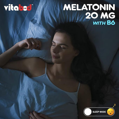 Melatonin 20 mg - 240 Fast Dissolve Tablets - Drug Free - Natural Berry Flavor - Vegetarian, Non-GMO, Gluten Free 240 Count (Pack of 2)