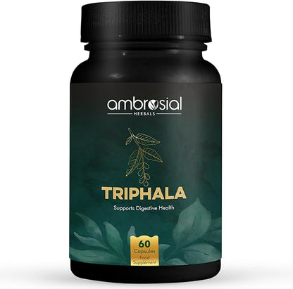 AMBROSIAL Triphala 500 Mg Organic Triphala Capsules Pack of 1-60 Capsules