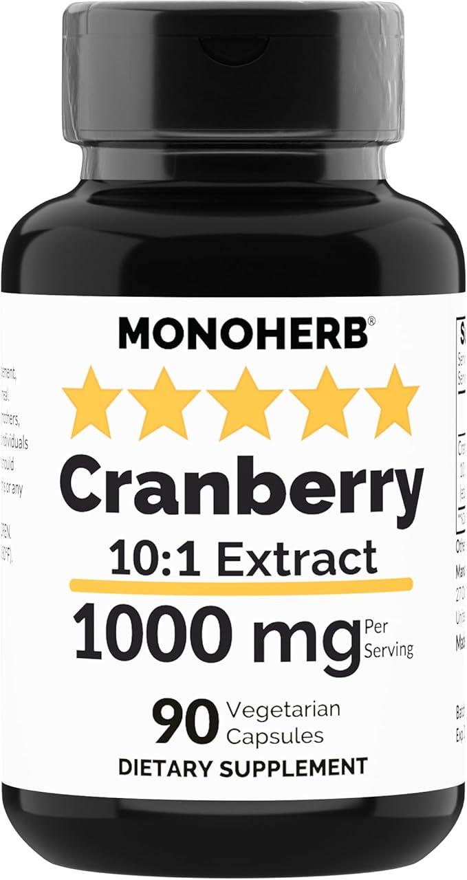 Cranberry Extract 1000 mg - 90 Vegetarian Capsules