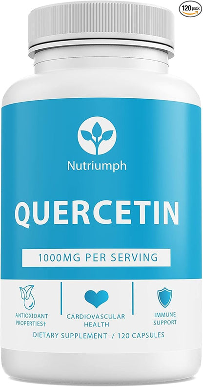 Quercetin 1000mg per Serving | Antioxidant Properties, Overall Health & Immune Support Supplement | 120 Capsules