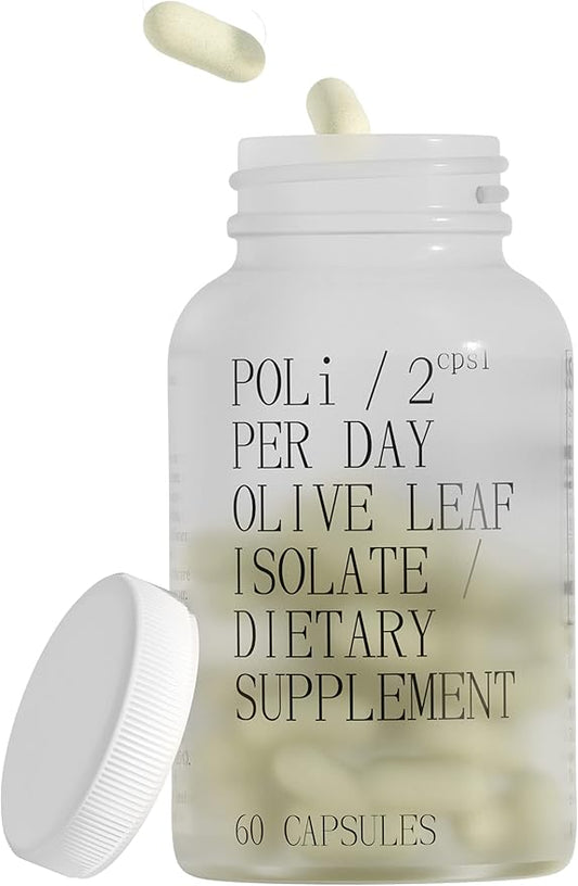 FOREVER YOUNG Poli | Olive Leaf Extract Dietary Supplement | 10mg of Hydroxytyrosol, 100 mg Oleuropein | Immune Support Supplement | Greece Manufacturing | Bottle of 60 Vegan Capsules (30 Servings)