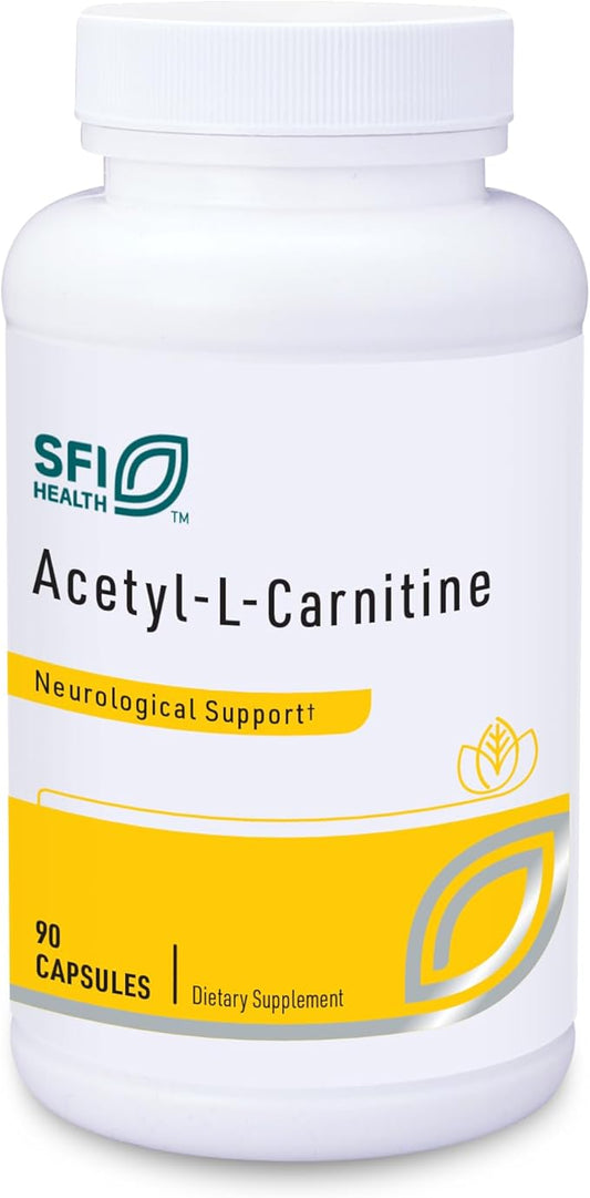 Klaire Labs Acetyl-L-Carnitine 500 mg - Hypoallergenic Acetyl L-Carnitine Supplement - Promotes Cognitive Health, Energy Production & Brain Support (90 Capsules)