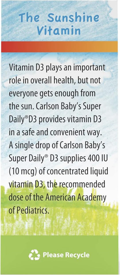 Carlson Laboratories Super Daily D3 for Baby, 0.086 Fl oz