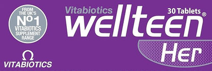 Vitabiotics Wellteen Her - Nutritional Support for Teenagers and Young Women Ages 13-19 - 30 Tablets