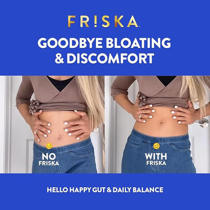 FRISKA Women’s Daily Digestive Enzyme and Probiotics Supplement, Advanced Natural Support for Female Digestive Health, Fights Bloating, Eases Digestion, Supports Nutrient Absorption, 30 Capsules