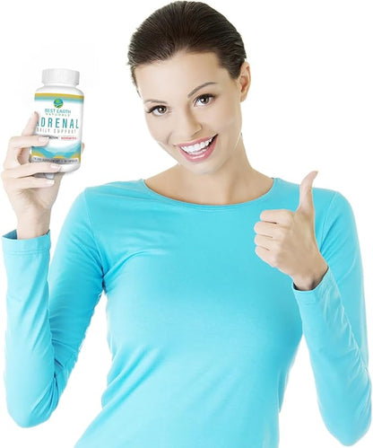 Best Earth Naturals - Adrenal Support for Adults - Holy Basil, B C Vitamins, L-Tyrosine, Rhodiola Rosea Root, Ashwagandha Supplements for Cortisol Manager Support - 30 Day Supply