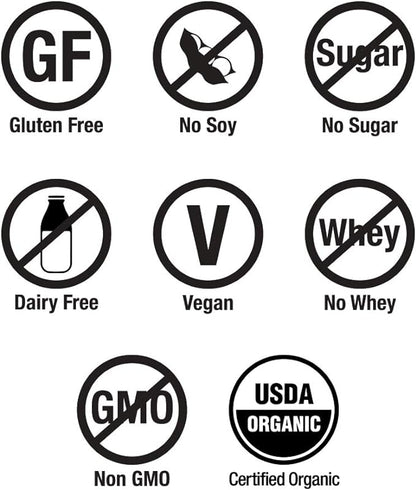 Dr. Schulze's | SuperProtein Plus | 100% Plant Protein Concentrate | Organic Powder Mix | Vitamin B-12 & Spirulina | Dietary Supplement | Build Strong Muscle | Enhance Workout Recovery | 19 Oz.