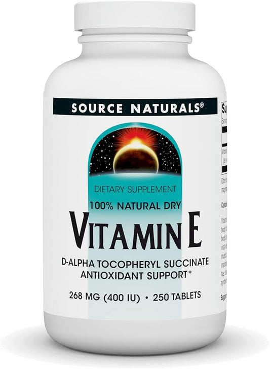 Source Naturals Vitamin E, 400 iu Fat-Soluble Antioxidant - 250 Tablets
