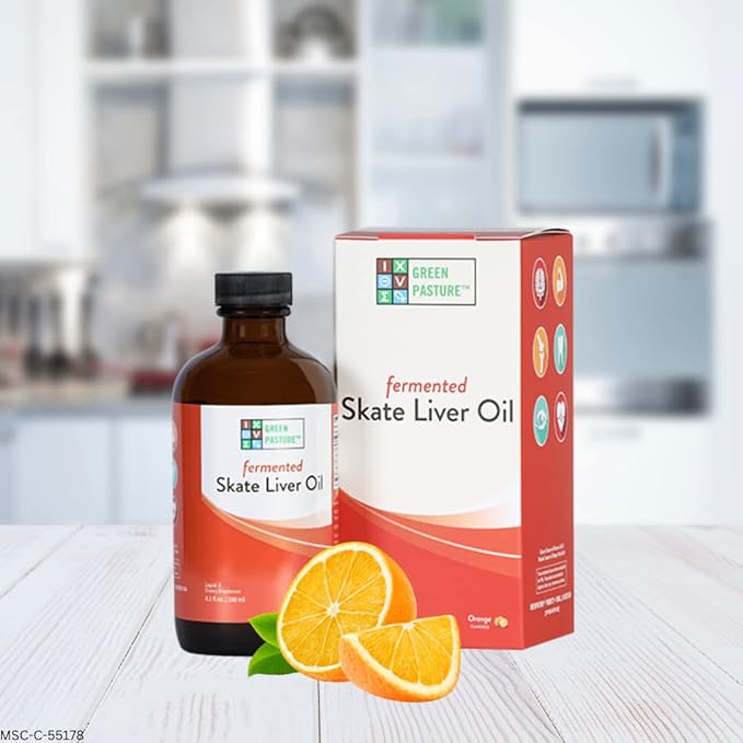 Green Pasture Fermented Skate Liver Oil - Orange - 6.0 FL Oz