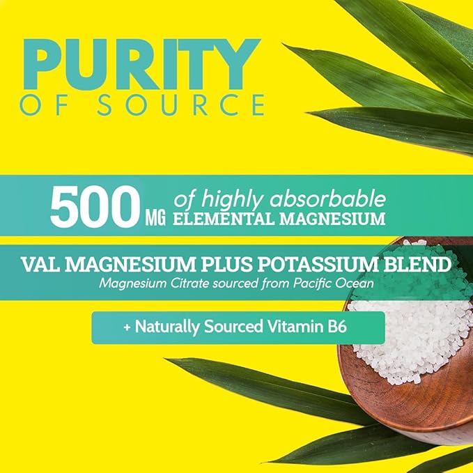 VAL Magnesium Citrate + B6 + Potassium, 90 Tablets