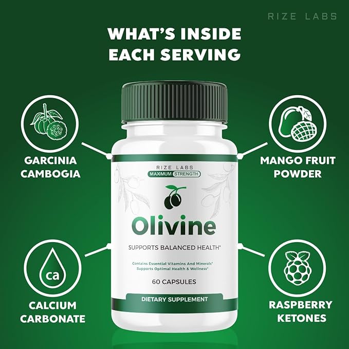 (Official Olivine Weight Loss Supplement, Superfood Capsules for Total Body Wellness and a Healthy Lifestyle, Pills for Leaner Physique, Oli Vine Reviews, Advanced (60 Capsules)