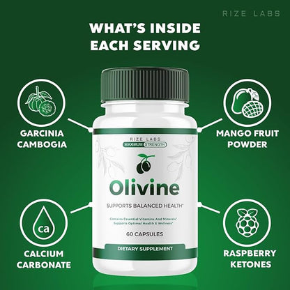 (Official Olivine Weight Loss Supplement, Superfood Capsules for Total Body Wellness and a Healthy Lifestyle, Pills for Leaner Physique, Oli Vine Reviews, Advanced (60 Capsules)