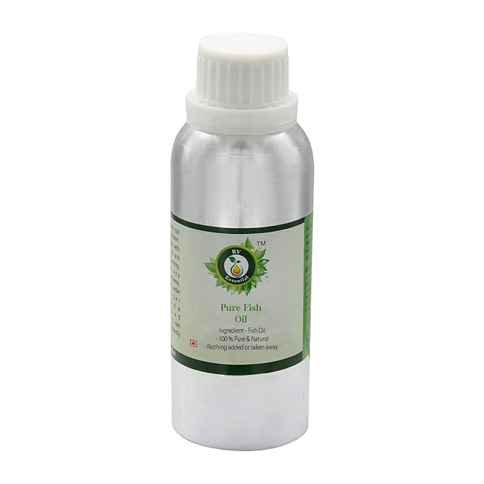 Fish Oil | Cod Liver Fish Oil | for Skin | Moisturizes Skin | Nourishes Skin | Anti-Aging | Fights Acne | for Hair | for Hair Growth | Prevents Hair Loss | for Eyes | 1250ml | 42oz by R V Essential