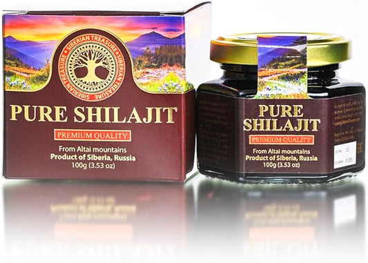 Pure Authentic Shilajit Siberian Mumijo Resin, 100 Grams, 3.5 OZ