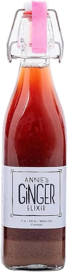 Annie's Ginger Elixir, 17oz 1-Pack, Pure Natural Organic Tonic Ginger Shot, Digestive Cleanse Boosts Immune Defense, Daily Gut Health and Wellness, Non-GMO Beverage