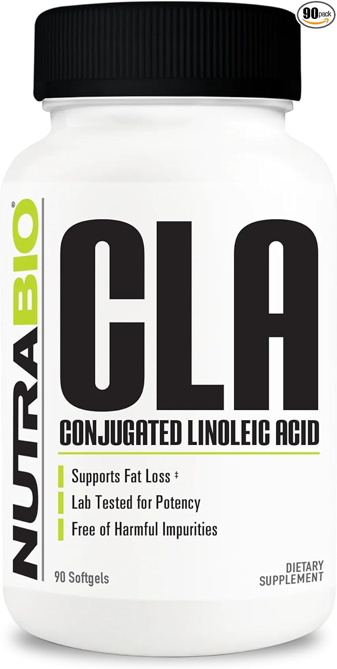 NutraBio CLA Conjugated Linoleic Acid Supplement, 800mg - 90 Softgels