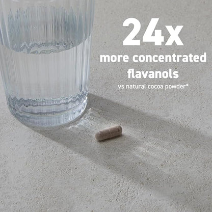 CocoaVia Memory & Focus Brain Supplement, 30 Day, Cocoa Flavanol Blend, Lutein, Added Caffeine for Boost. Improve Cognitive Function, Attention, Vegan & Plant Based, 30 Capsules