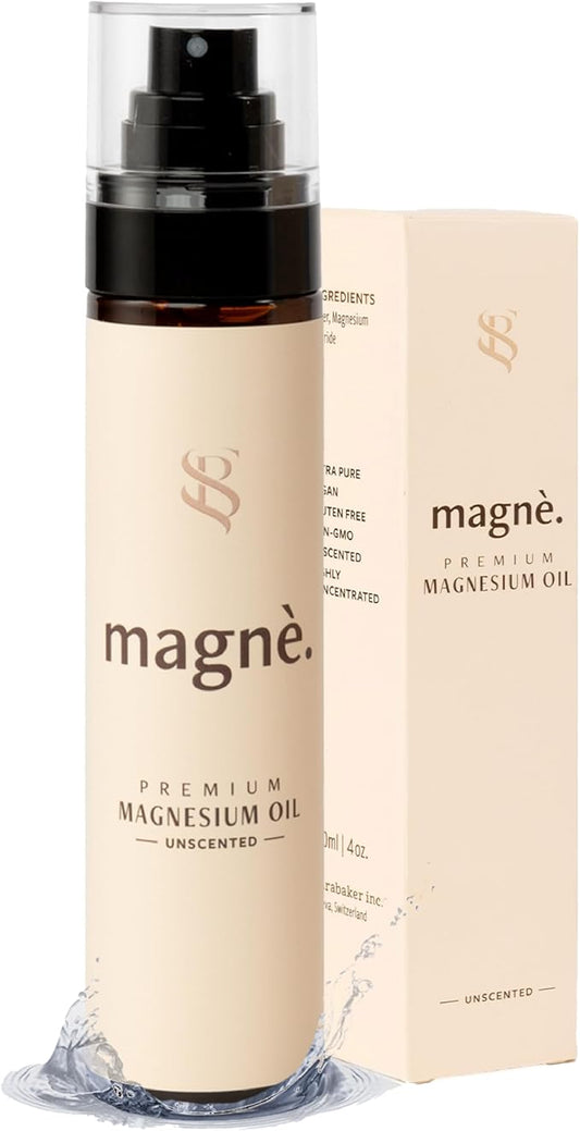 Topical Magnesium Spray for Women - Unscented 4fl.oz Magnesium Mist Oil Organic - Pure Magnesium Oil for Sleep and Anxiety - Liquid Magnesium Chloride Spray for Feet, Body & Pain Relief