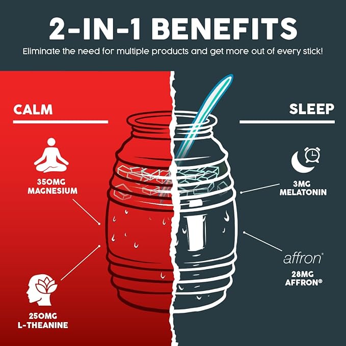 Salud 2-in-1 Sleep Aid + Calm Drink Mix, Punch Ponche Flavor, Melatonin, Magnesium, Saffron Extract, L-Theanine, Non-GMO, Gluten Free, Vegan, Low Calorie, 1g of Sugar (15 Servings)