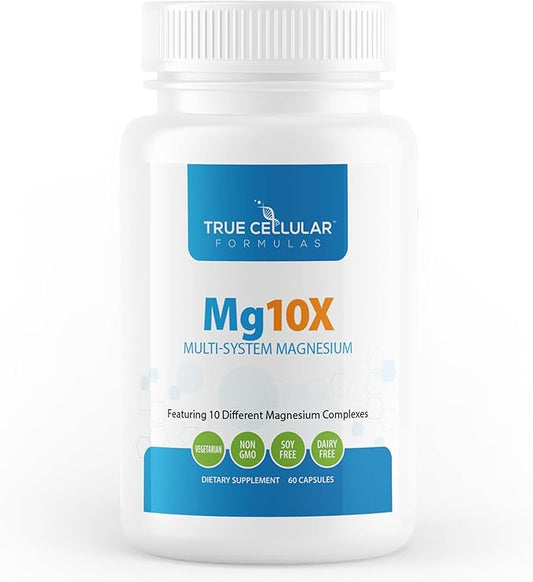 Mg10X Multi-System Magnesium | Supplement to Support Sleep - 60 Capsules | Enhanced Sleep, Immune System & Metabolic Support | Includes Magnesium Glycinate, Citrate and More