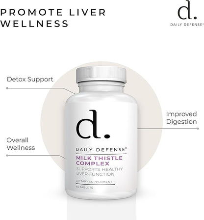 Pure Milk Thistle Herbal Supplements - 450mg Milk Thistle Extract for Liver Detox & Liver Support Supplement - Vegan Dietary Supplements for Women & Men, 60 Tablets