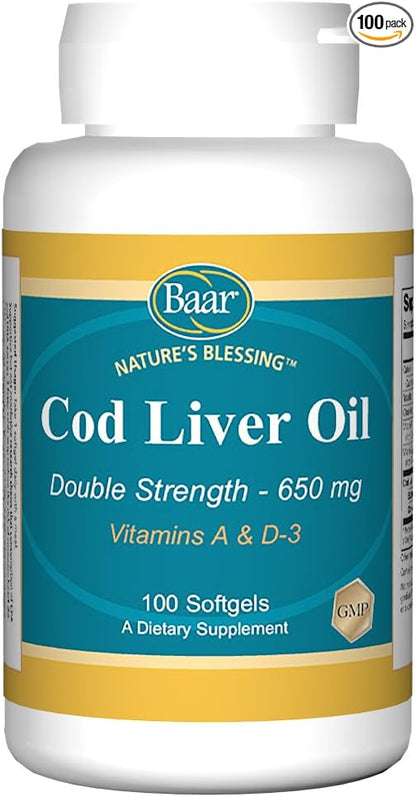 Baar Nature's Blessing Cod Liver Fish Oil Softgels
