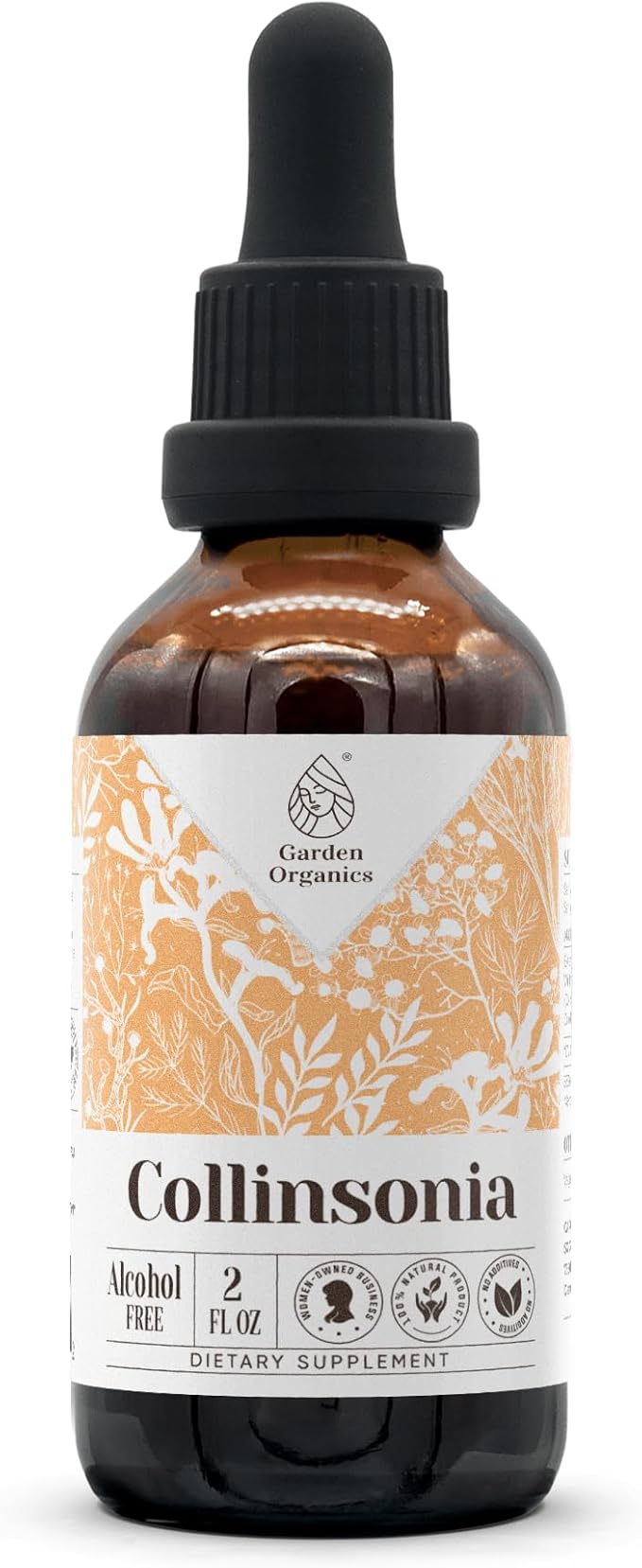 Collinsonia Alcohol-Free Natural Tincture Extract, Immune System Booster, Liquid Drops Made from 100% Wildcrafted Stone Root (Collinsonia Canadensis) Dried Root (2 fl oz)