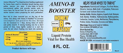 Amino-B Booster 8 oz. Bottle, Liquid Protein Vital for Bee Health