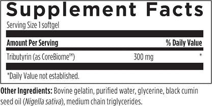 Designs for Health Tri-Butyrin Supreme - 3-in-1 Butyric Acid (Butyrate) Postbiotics for Gut Health & Gut Permeability Support - Tributyrin Supplement with Odor-Minimizing Innovation (60 Softgels)