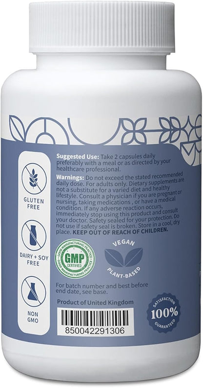 Pattern Wellness Magnesium Complex - Natural Sleep + Mood Support, Bone + Muscle Health, Overall Wellness - Added Zinc - 60 Vegan Capsules