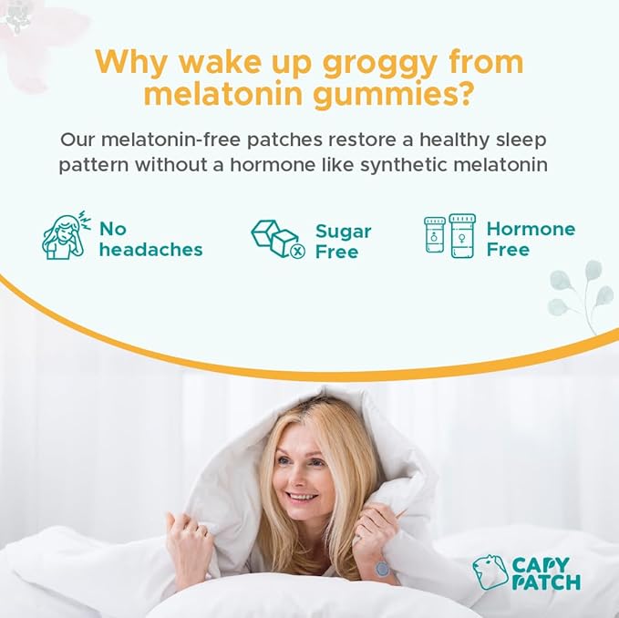 Melatonin Free Sleep Patches for Adults | Natural Sleeping Aid | Calm and Relax Patch to Sleep Better | Toxin-Free Sleeping Device to Support Quality Sleep and Reduce Fatigue