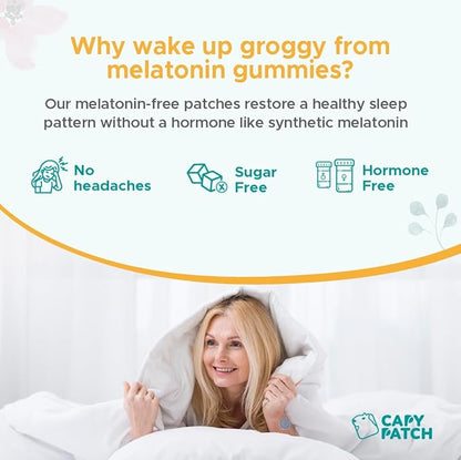 Melatonin Free Sleep Patches for Adults | Natural Sleeping Aid | Calm and Relax Patch to Sleep Better | Toxin-Free Sleeping Device to Support Quality Sleep and Reduce Fatigue