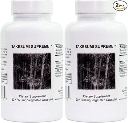 Supreme Nutrition Takesumi Supreme, 90 Pure Activated Bamboo Charcoal Vegetarian Capsules (Pack of 2)