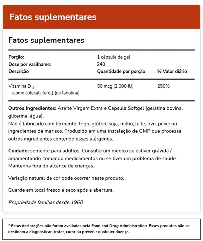 Now Foods - Vitamin D-3 2000 IU 240 softgels