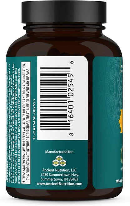 Ancient Nutrition Ashwagandha Tablets, Stress Relief, Supports Energy, Mental Clarity and Concentration, Reduces Fatigue and Anxiousness, Paleo and Keto Friendly, 30 Capsules