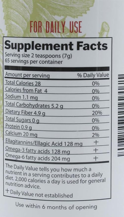 Meeker Red Raspberry Seed Powder - Natural Source of Ellagic Acid and Fiber - Locally Milled from US-Grown Raspberry Seeds - 1 lb / 454 g