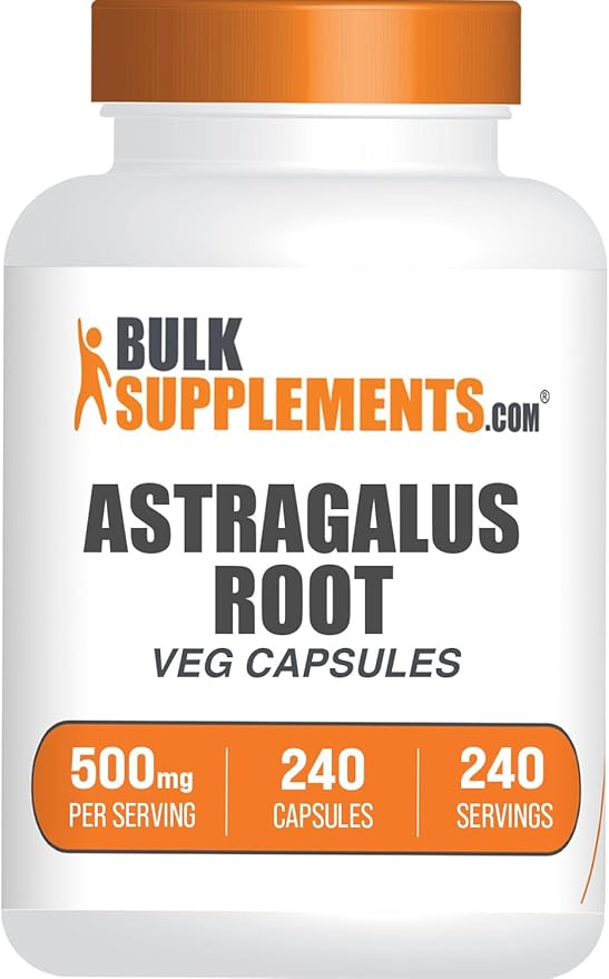 BulkSupplements.com Astragalus Capsules - from Astragalus Root, Astragalus Supplement - Vegan, 1 Capsule per Serving, 240 Veg Capsules (Pack of 1)