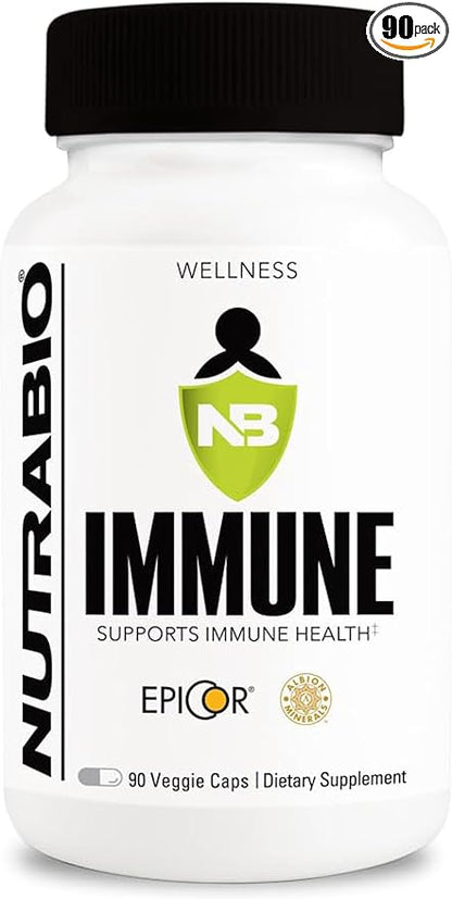NutraBio Immune- Immune Support Supplement- Immunity Supplement- 90 Vegetable Capsules