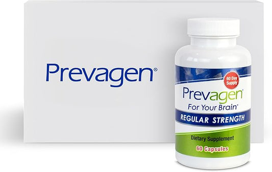 Prevagen Regular Strength 10mg, 60 Capsules |1 Pack| with Apoaequorin & Vitamin D with Attractive and Stackable Prevagen Storage Box