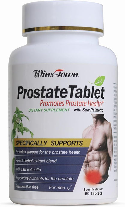 Prostate Pills, 600mg Male Saw Palmetto Prostate Supplements, Support Better Sleep and Urinary Health, 60 Tablets