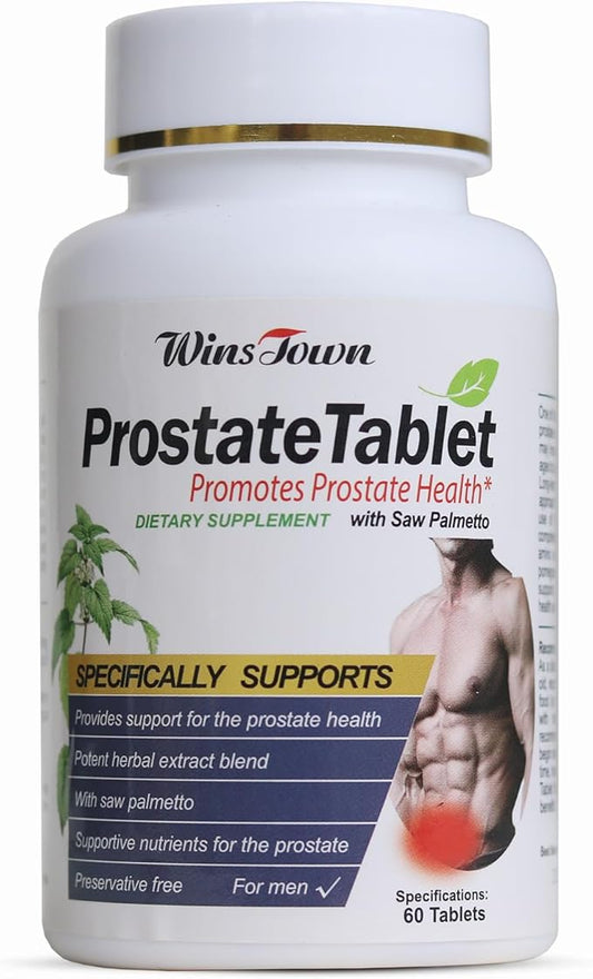 Prostate Pills, 600mg Male Saw Palmetto Prostate Supplements, Support Better Sleep and Urinary Health, 60 Tablets