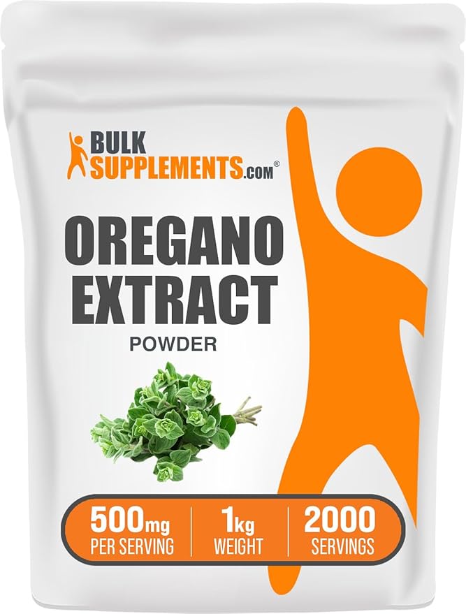 BulkSupplements.com Oregano Extract Powder - Oregano Supplement, Herbal Extract Supplement, from Oregano Herb - Gluten Free, 500mg per Serving, 1kg (2.2 lbs) (Pack of 1)