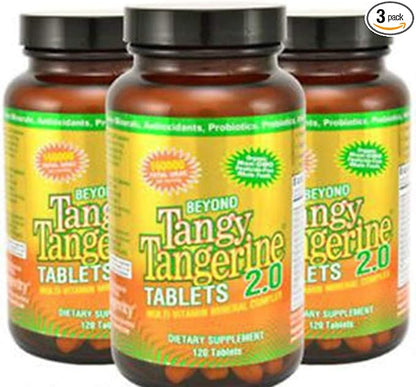 Youngevity Beyond Tangy Tangerine 2.0 Multi-Vitamin & Mineral Complex - Made with Natural & Whole Foods | 160,000 ORAC | 120 Tablets - 3-Pack