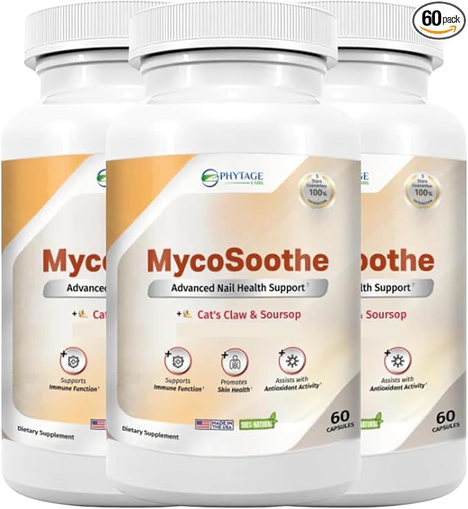 MycoSoothe Advanced Hair, Skin, Nail & Immunity Support Formula - 3 Pack Capsules