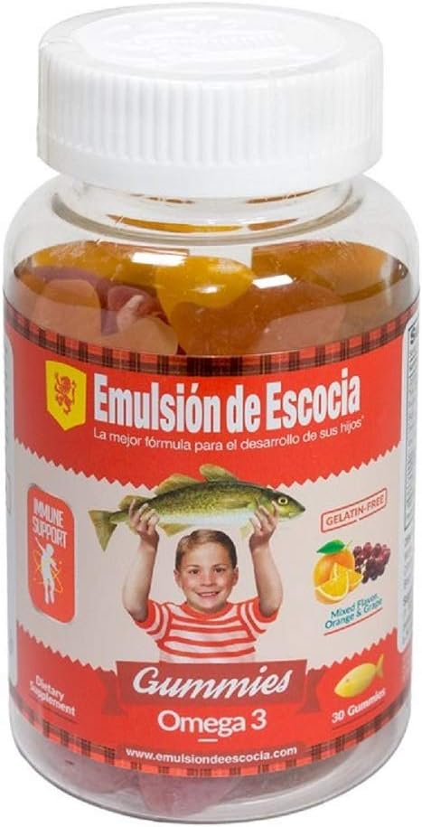 Cod Liver Oil, Dietary Supplement, Vitamins A, B1, D and E, Immune System Support, Mango Flavor (30 Gummies/Pack of 1)