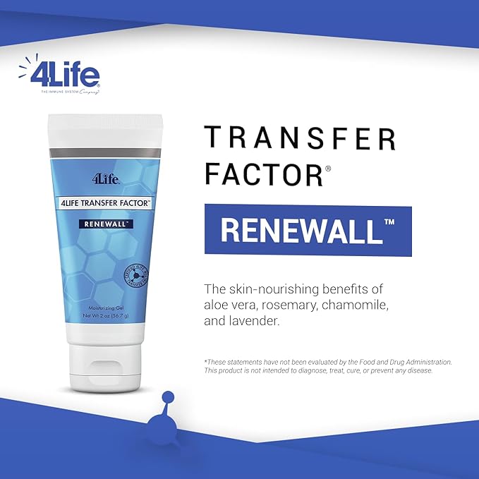 4Life Transfer Factor RenewAll Gel - Topical Skin Care with Aloe Vera, Lavender Extract, Eucalyptus Oil, and Rosemary - 2oz